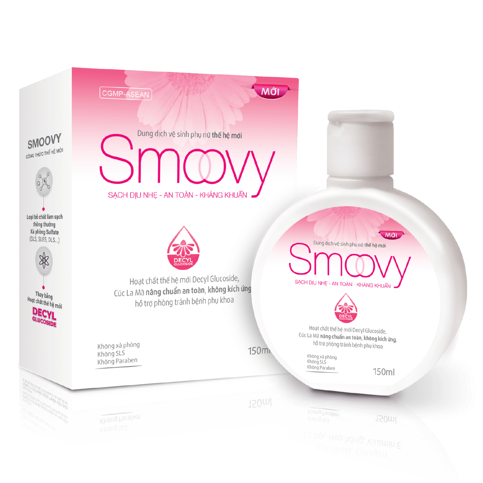 Dung dịch vệ sinh phụ nữ Smoovy sạch dịu nhẹ, kháng khuẩn