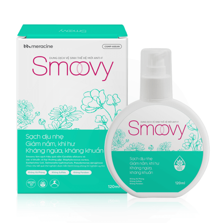 Dung dịch vệ sinh phụ nữ Smoovy sạch dịu nhẹ, kháng khuẩn