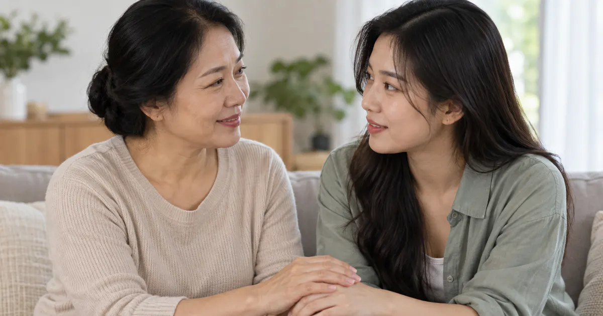 Mẹ trò chuyện riêng tư về cách giải thích khí hư cho con gái tuổi dậy thì