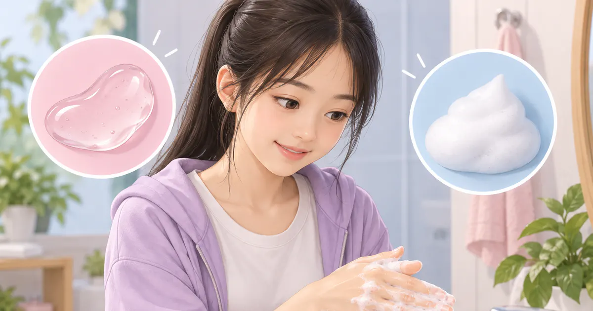Bạn gái tuổi dậy thì tìm hiểu cách chọn gel hoặc bọt dịu nhẹ
