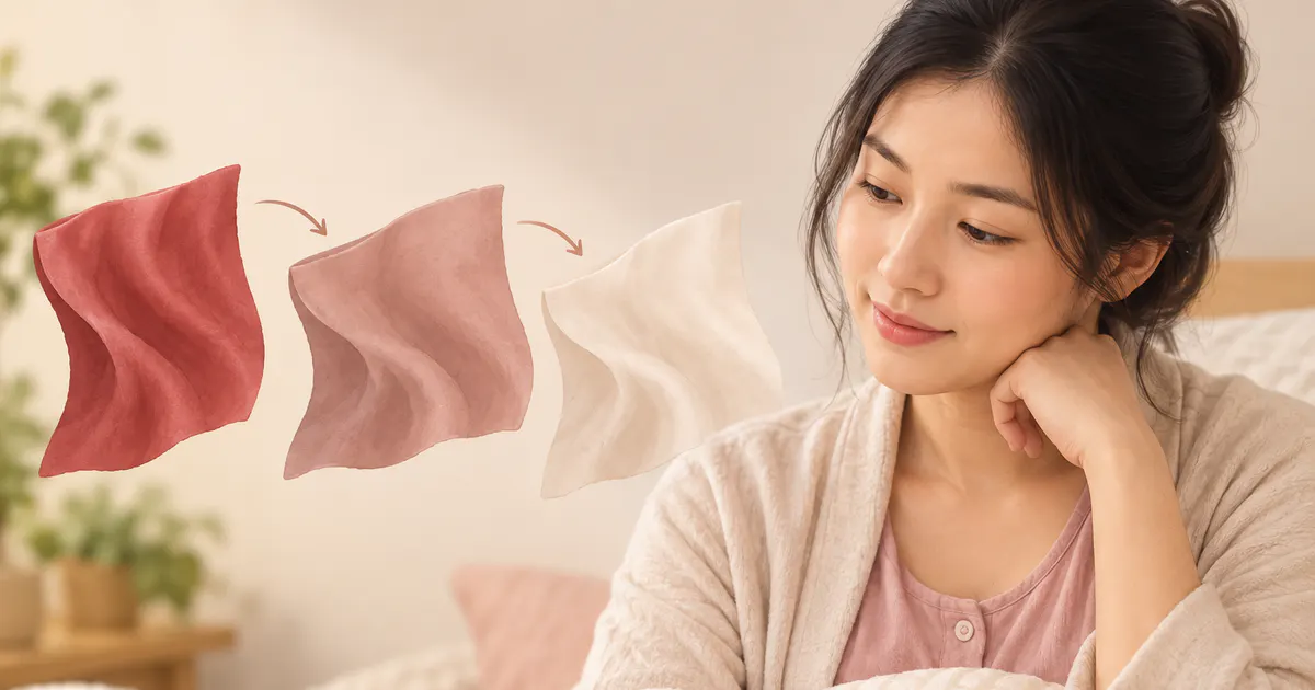 Minh họa sự thay đổi màu và lượng sản dịch theo thời gian