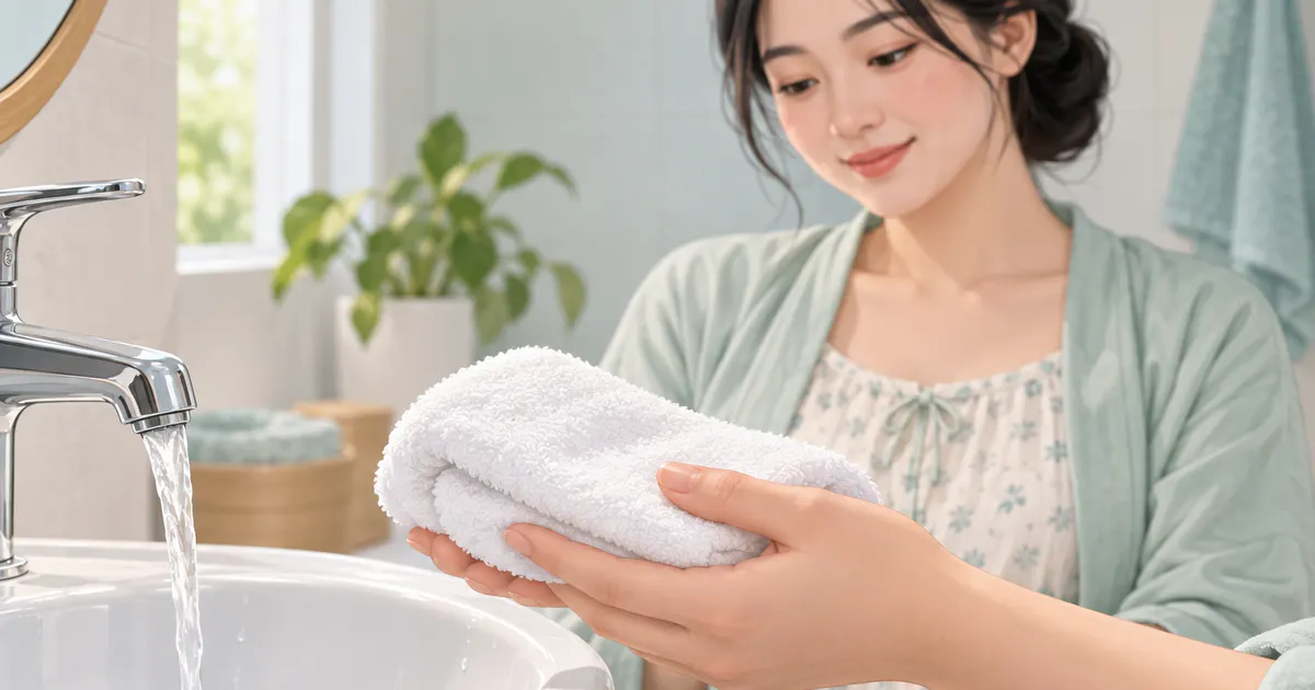 Minh họa vệ sinh vùng kín nhẹ nhàng khi còn sản dịch