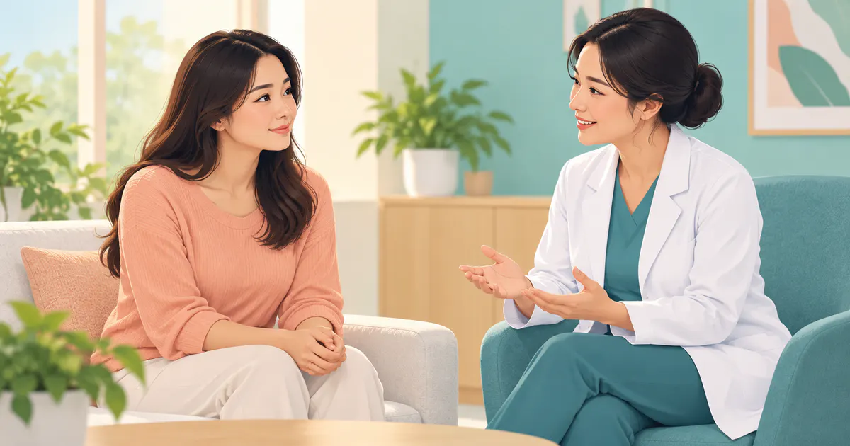 Nhân viên y tế tư vấn về dấu hiệu rát khi đi tiểu