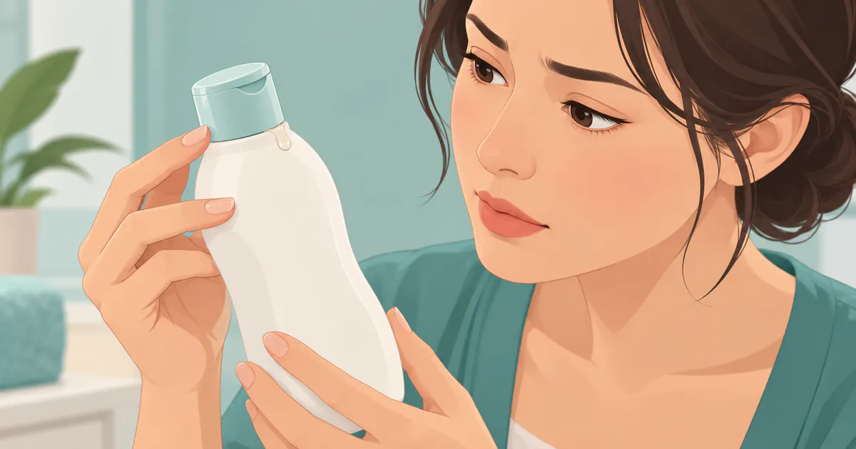 Kiểm tra chai dung dịch vệ sinh phụ nữ có rò rỉ hoặc thay đổi bất thường