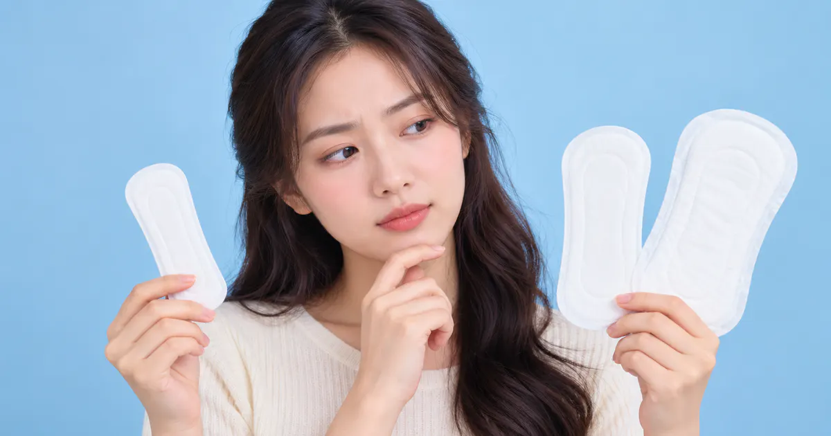 Minh họa chọn độ thấm hút băng vệ sinh vừa đủ cho da nhạy cảm