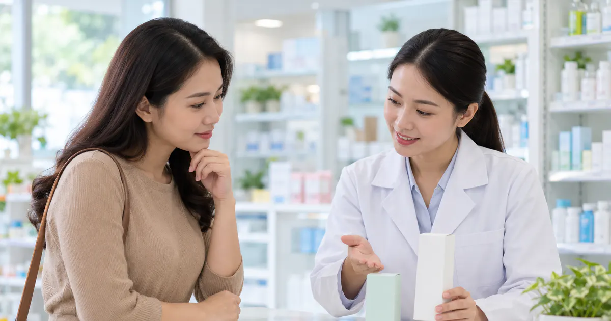 Trao đổi với dược sĩ về khả năng dùng kết hợp các sản phẩm chăm sóc cá nhân