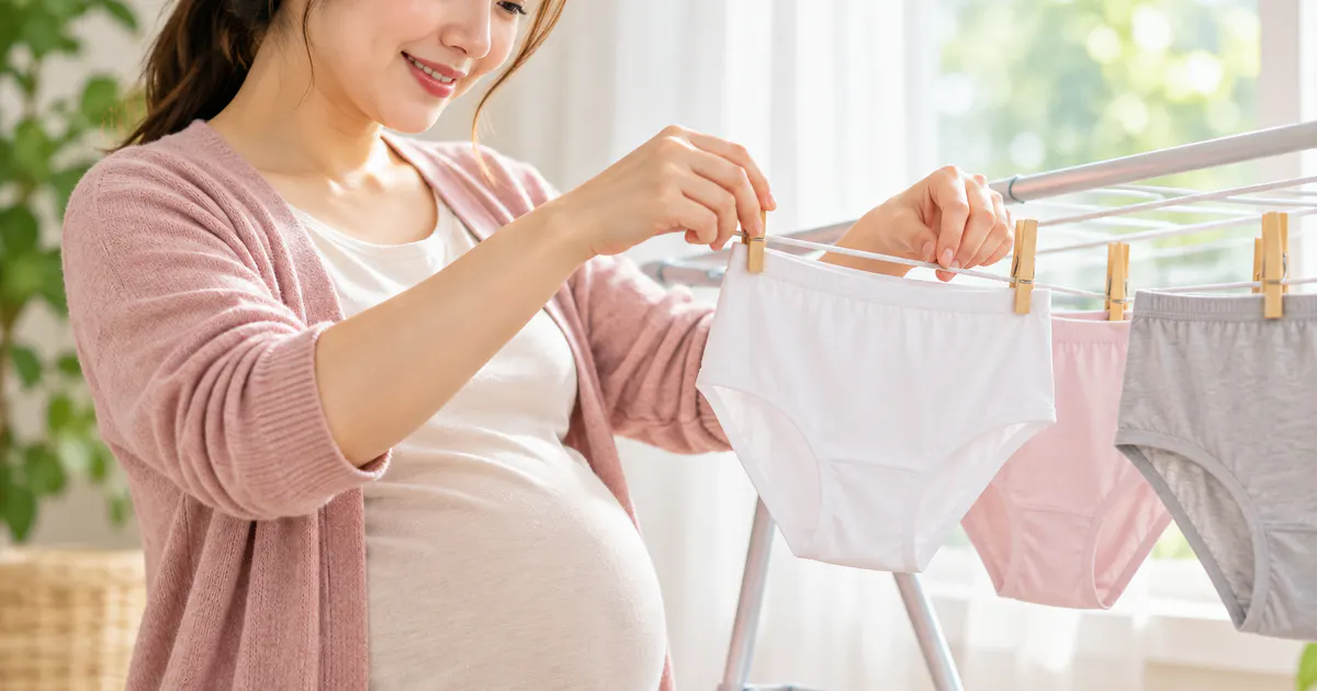 Mẹ bầu phơi quần lót sạch ở nơi khô thoáng