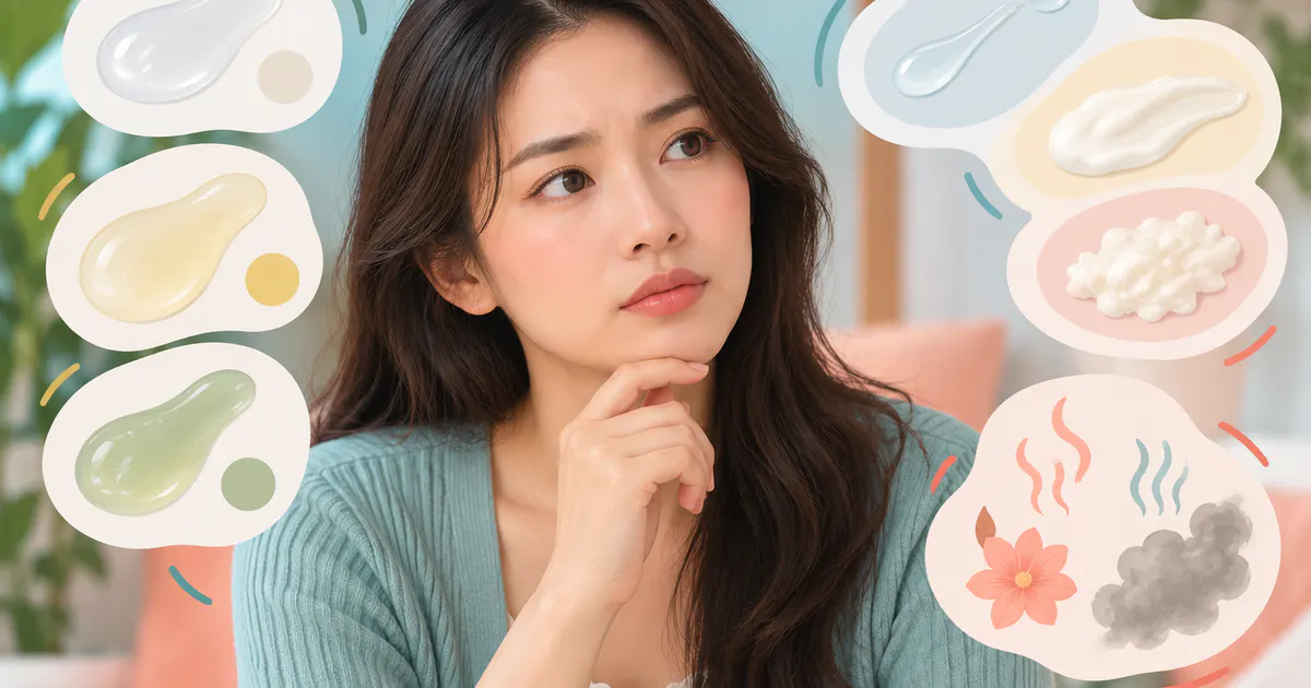 Minh họa cách quan sát màu, độ đặc và mùi của khí hư để ghi nhật ký