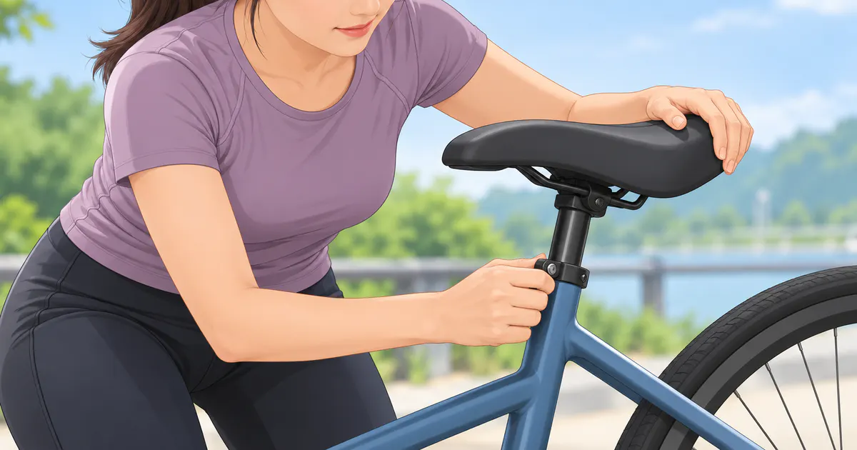 Điều chỉnh độ cao và độ nghiêng yên xe để giảm áp lực khi đạp