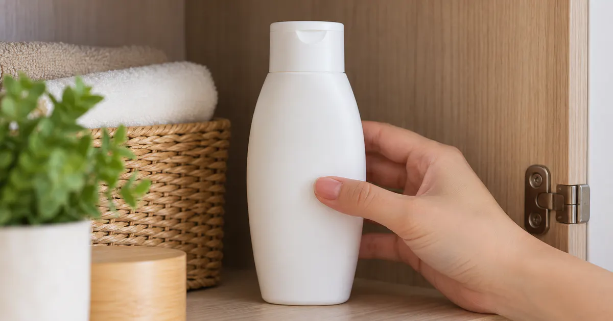 Bảo quản chai dung dịch vệ sinh đã mở nắp ở nơi khô thoáng