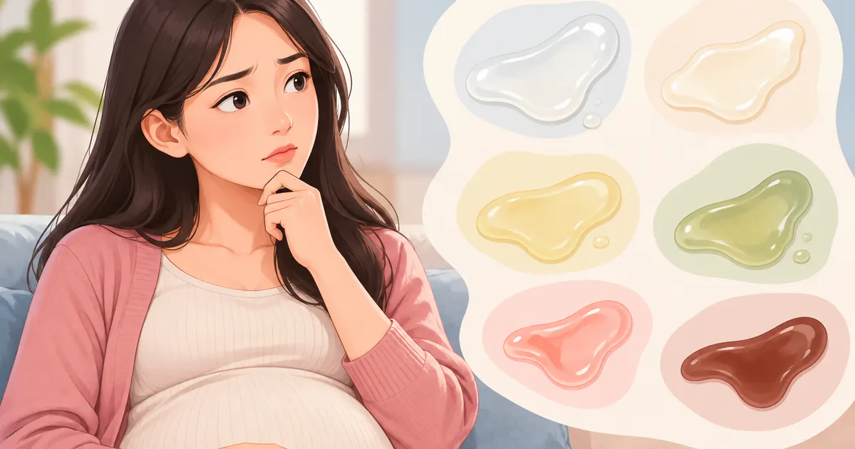 Minh họa người mang thai lưu ý màu khí hư bất thường