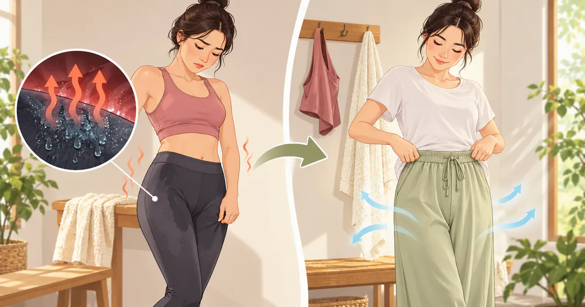 Thay quần khô thoáng để giảm bí nóng và độ ẩm vùng kín