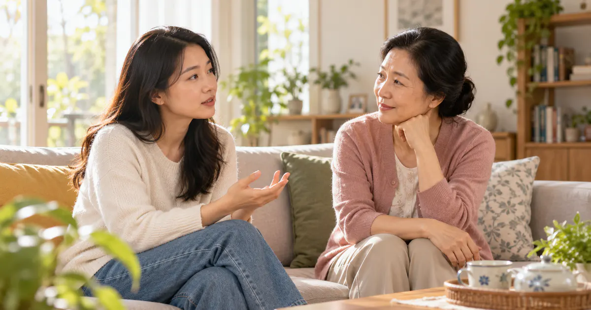 Mẹ lắng nghe và trò chuyện cởi mở với con gái về sức khỏe