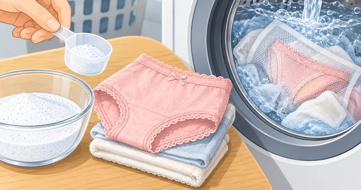 Cách giảm tồn dư chất giặt tẩy trên quần lót bằng lượng vừa đủ và xả kỹ