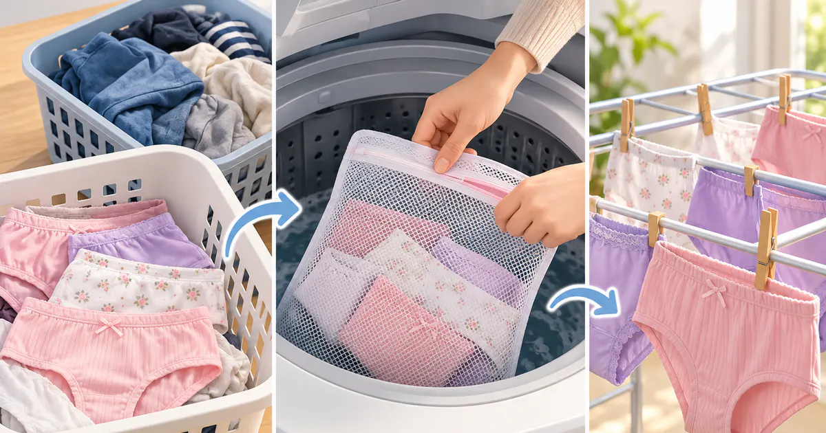 Quy trình giặt quần lót tại nhà từ phân loại đến phơi khô