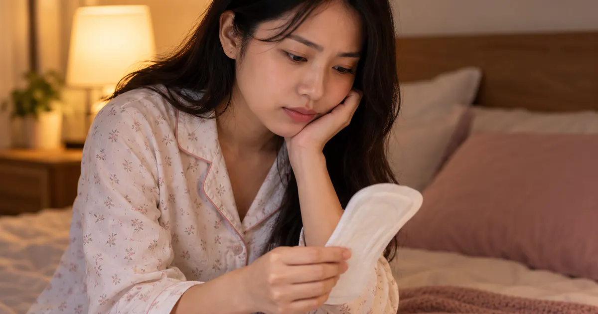 Phụ nữ chuẩn bị đi ngủ và tìm hiểu ngủ qua đêm với băng vệ sinh có nguy cơ gì