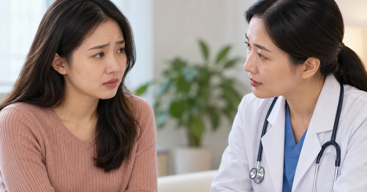 Phụ nữ trao đổi với bác sĩ khi ngứa da âm hộ kéo dài hoặc nặng lên