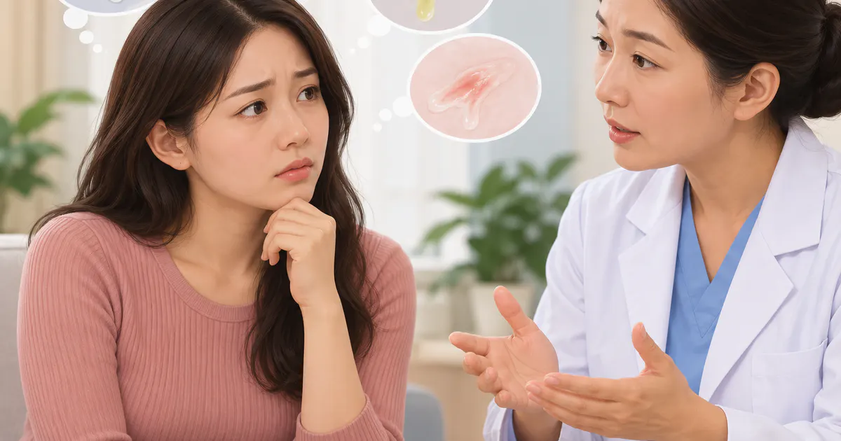 Trao đổi với nhân viên y tế khi đồ lót ẩm kèm dấu hiệu bất thường