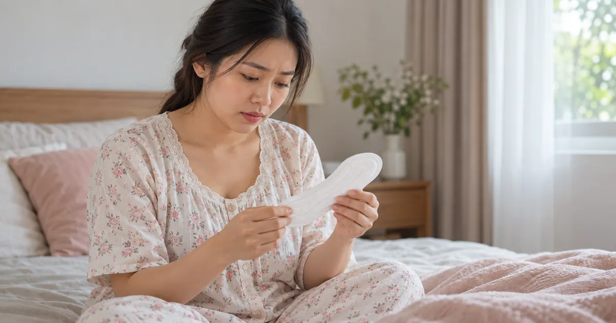 Mẹ sau sinh nhận biết mùi sản dịch bất thường và chuẩn bị liên hệ bác sĩ