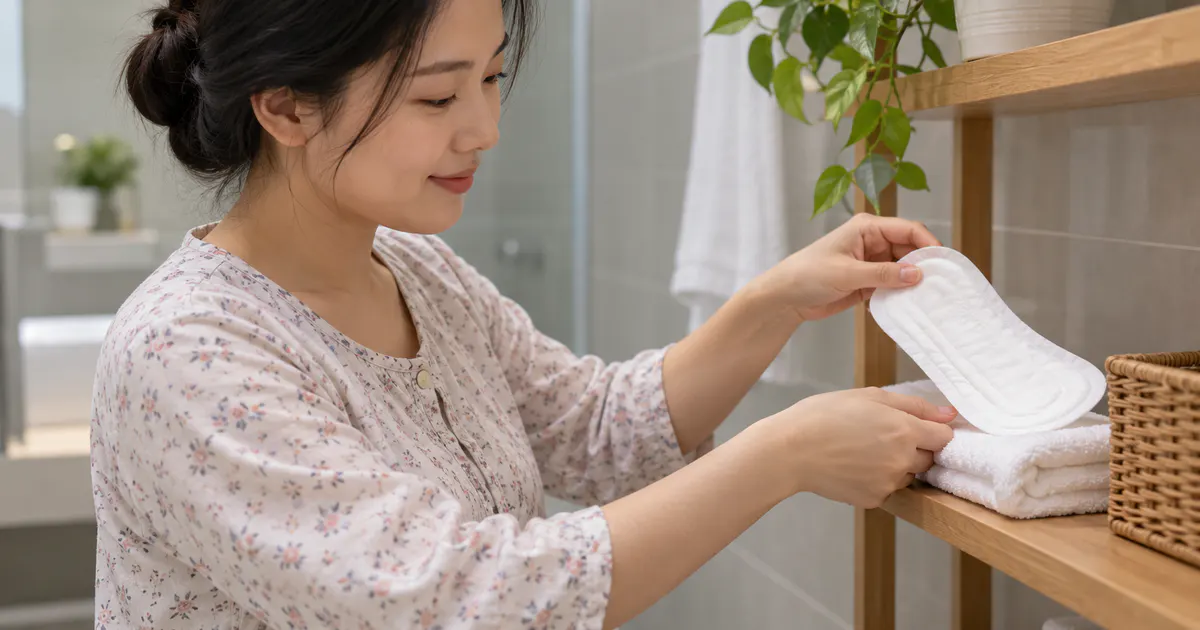 Chuẩn bị băng sạch và khăn để vệ sinh sau sinh